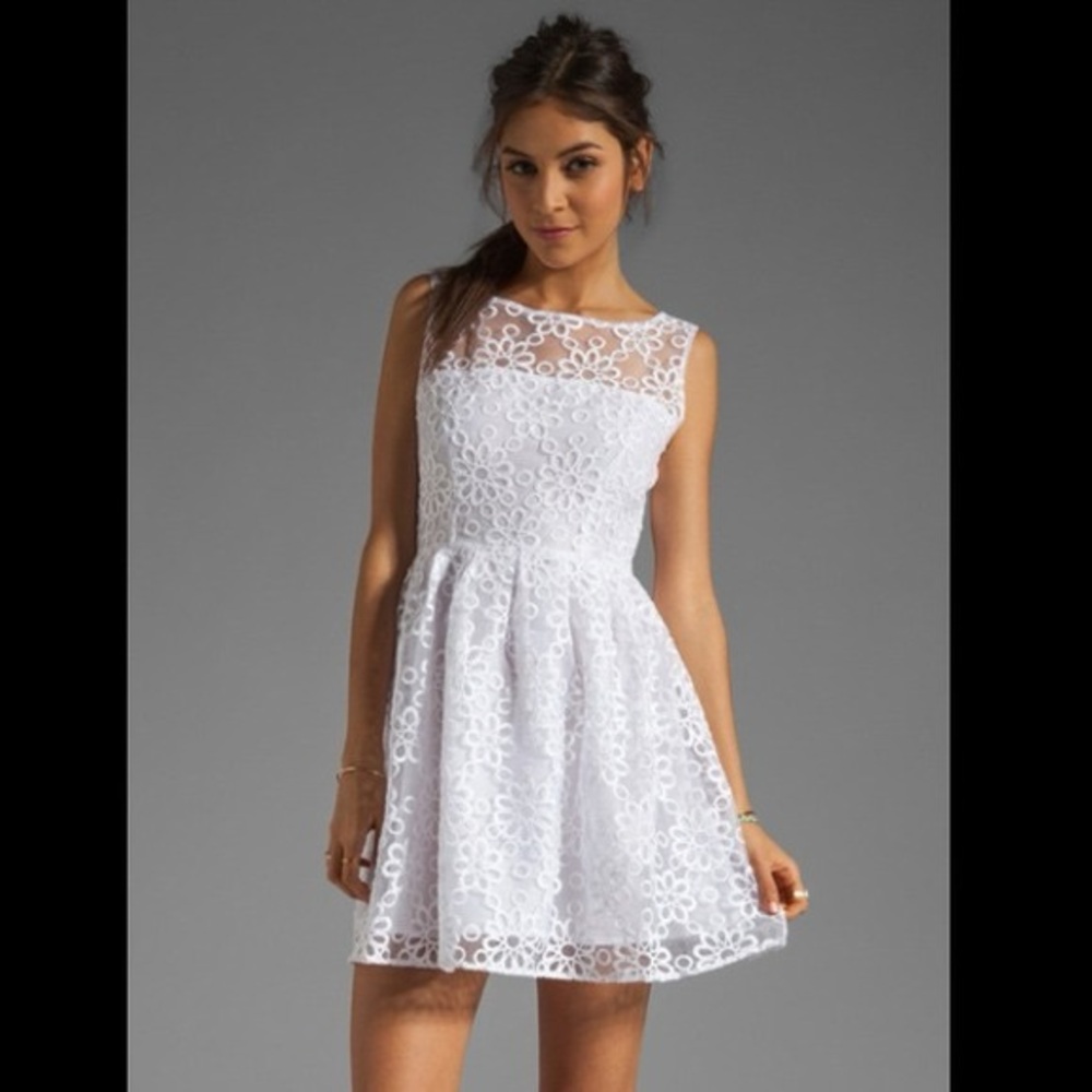 White mini dress